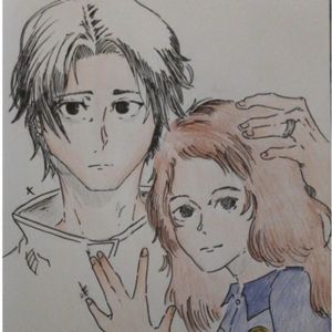 Hand drawn Yuta with a Random Girl :). (Printed)
